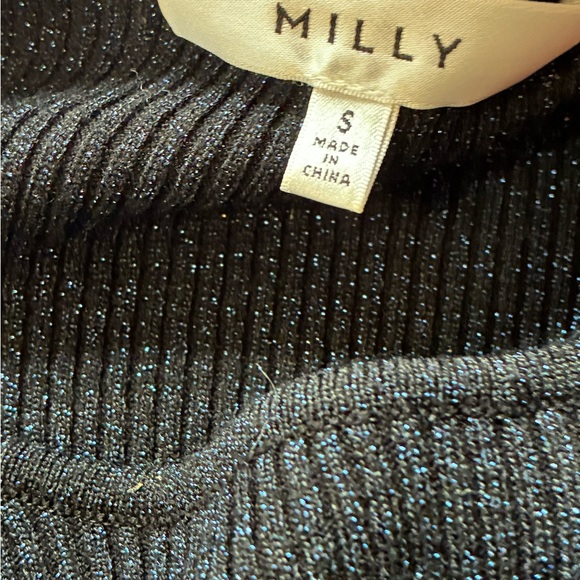 Milly Blue  Ribbed Knit Top - Picture 7 of 8